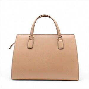 Gucci Soho handle beige G pebbled Interlocking satchel leather top